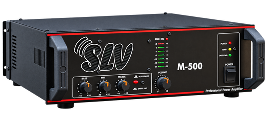 SLV INDIA M-500 Professional Power Amplifier – 500W RMS, Class AB, Mic Input & 3-Way Tone Control
