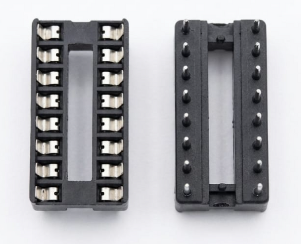 A137 DIP IC Socket 16-Pin – Through Hole Integrated Circuit Holder