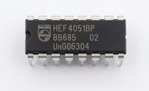 A122 Philips HEF4051BP 8-Channel Analog Multiplexer/Demultiplexer IC, CMOS Logic, 16-Pin DIP (CD4051B Equivalent)