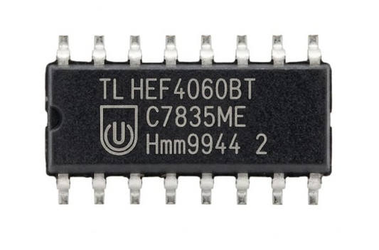 A146 HEF4060BT 14-Stage Binary Counter & Oscillator IC, CMOS Logic, 16-Pin SOIC Surface Mount