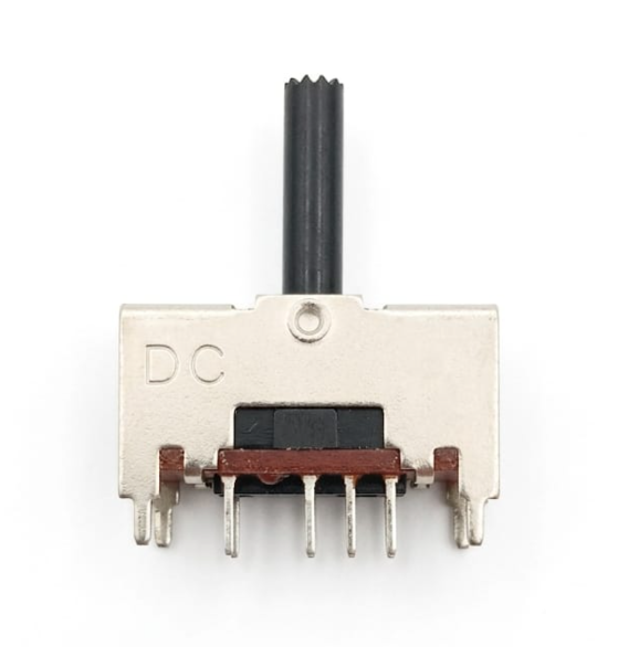 A212 6-Pin DPDT Vertical Slide Switch – 2-Position Mini Toggle for PCB