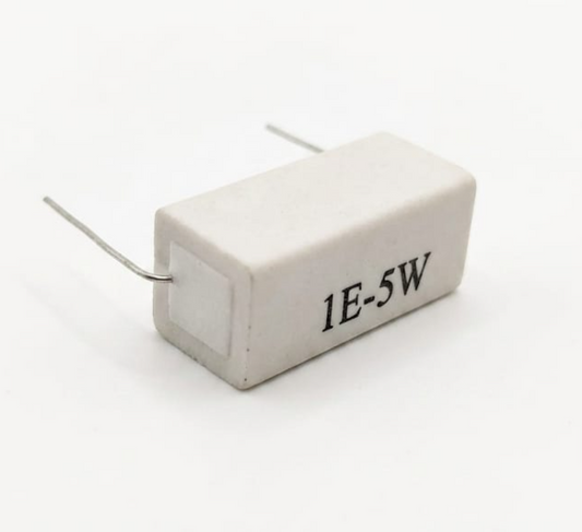 A342 1 Ohm 5W Ceramic Cement Resistor (1E 5W) – High Power Wirewound Resistor for Audio Amps