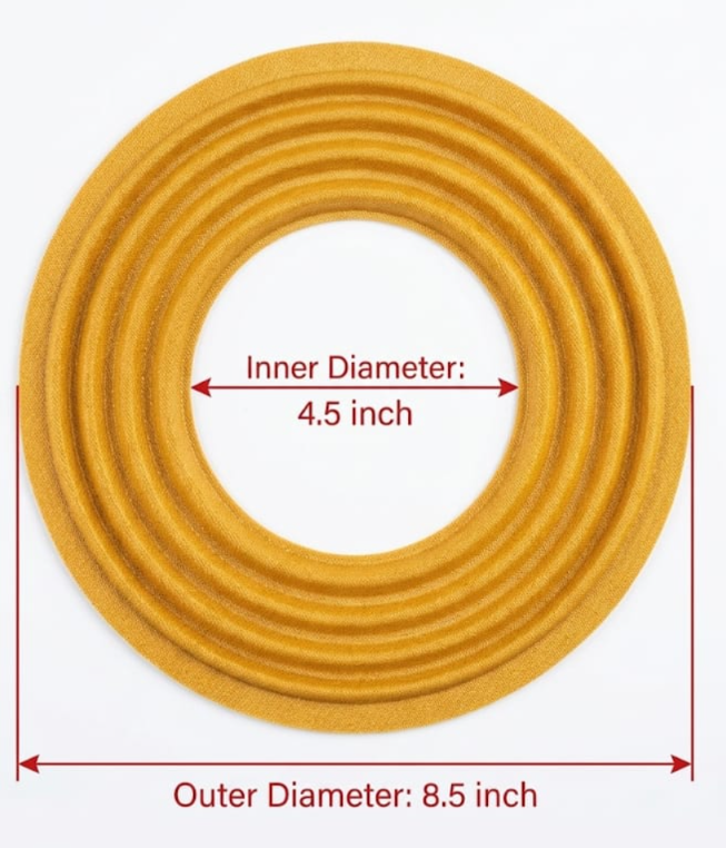S3 8.5" Yellow Speaker Spider (4.5" Inner Diameter)