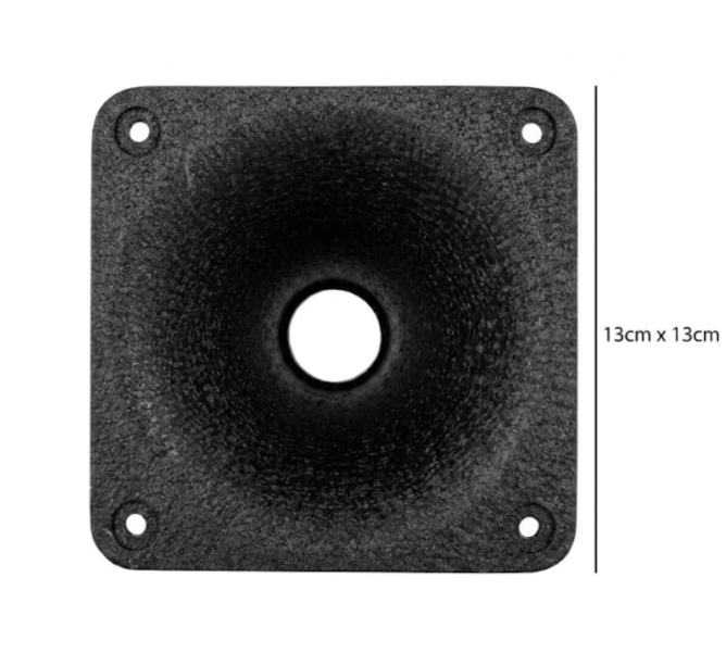 5-Inch Square ABS Flare Horn - High-Frequency Waveguide for Professional Audio Tweeters