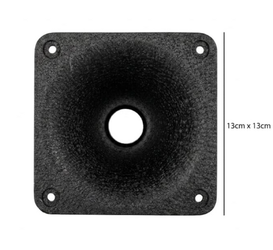 5-Inch Square ABS Flare Horn - High-Frequency Waveguide for Professional Audio Tweeters