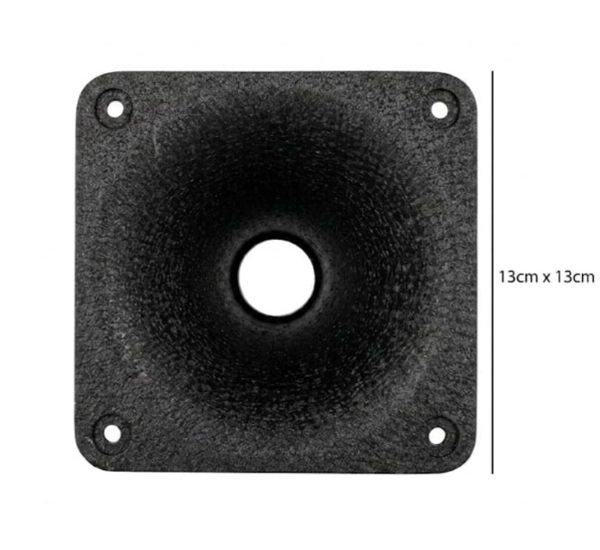 5-Inch Square ABS Flare Horn - High-Frequency Waveguide for Professional Audio Tweeters