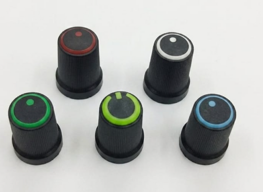 H21 Replacement Rotary Potentiometer Knobs for Audio Mixers - Multi-Color Pack
