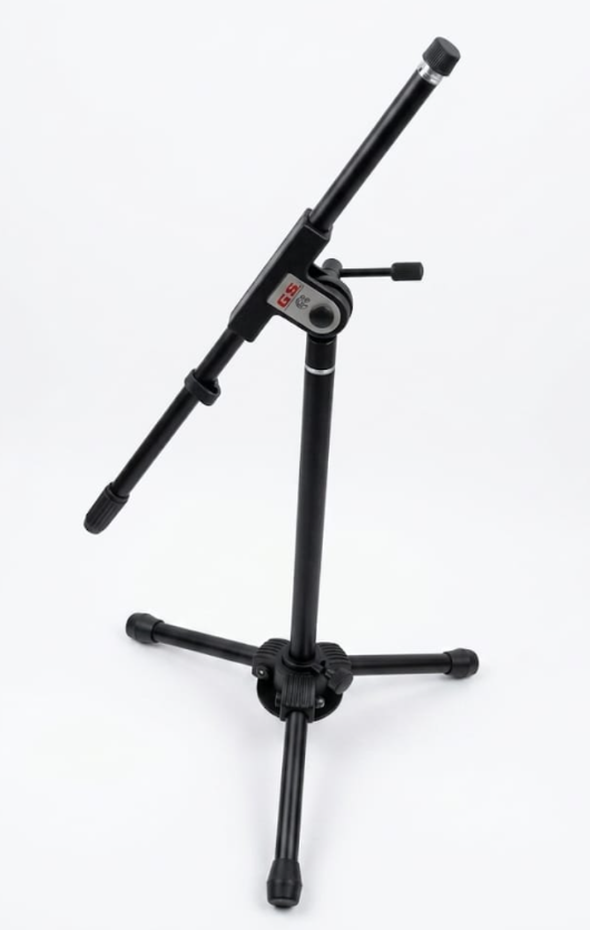 MIC STAND SMALL GSL GST-92 Professional Adjustable Boom Microphone Stand – Heavy Duty Tripod Base