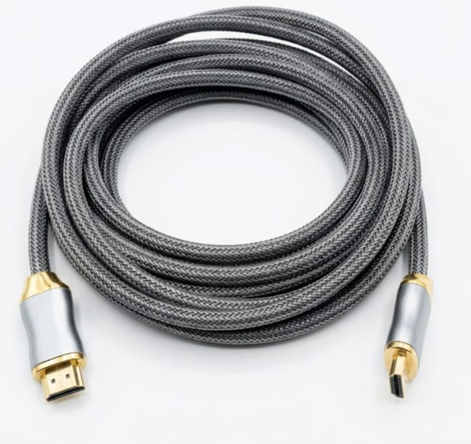 Premium Braided HDMI Cable | Gold-Plated Connectors | 4K Ultra HD & 3D Support 5 METER