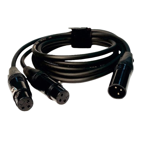 XLR MALE TO  XLR FEMALE Y LEAD (XLR MALE TO 2 XLR FEMALE)