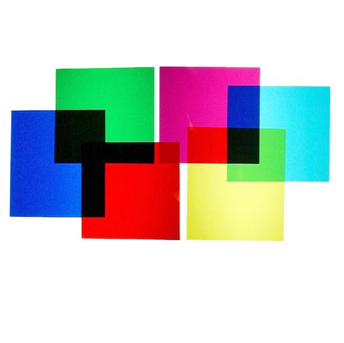 Professional PAR Light Gel Filter Sheets - 5-Piece Assorted Color Pack