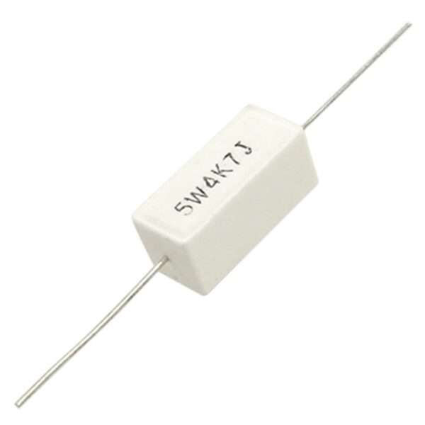 A384 Ceramic Cement Power Resistors 4K7 5W Ohm (25PCS PACKING)