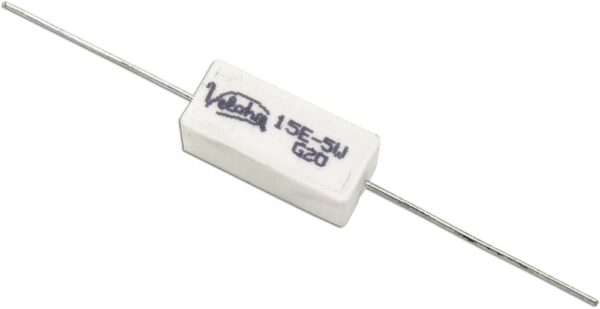 A385 15 Ohm (Ω) 5 Watt Fusible Ceramic Cement Power Resistor (25PCS PACKING)